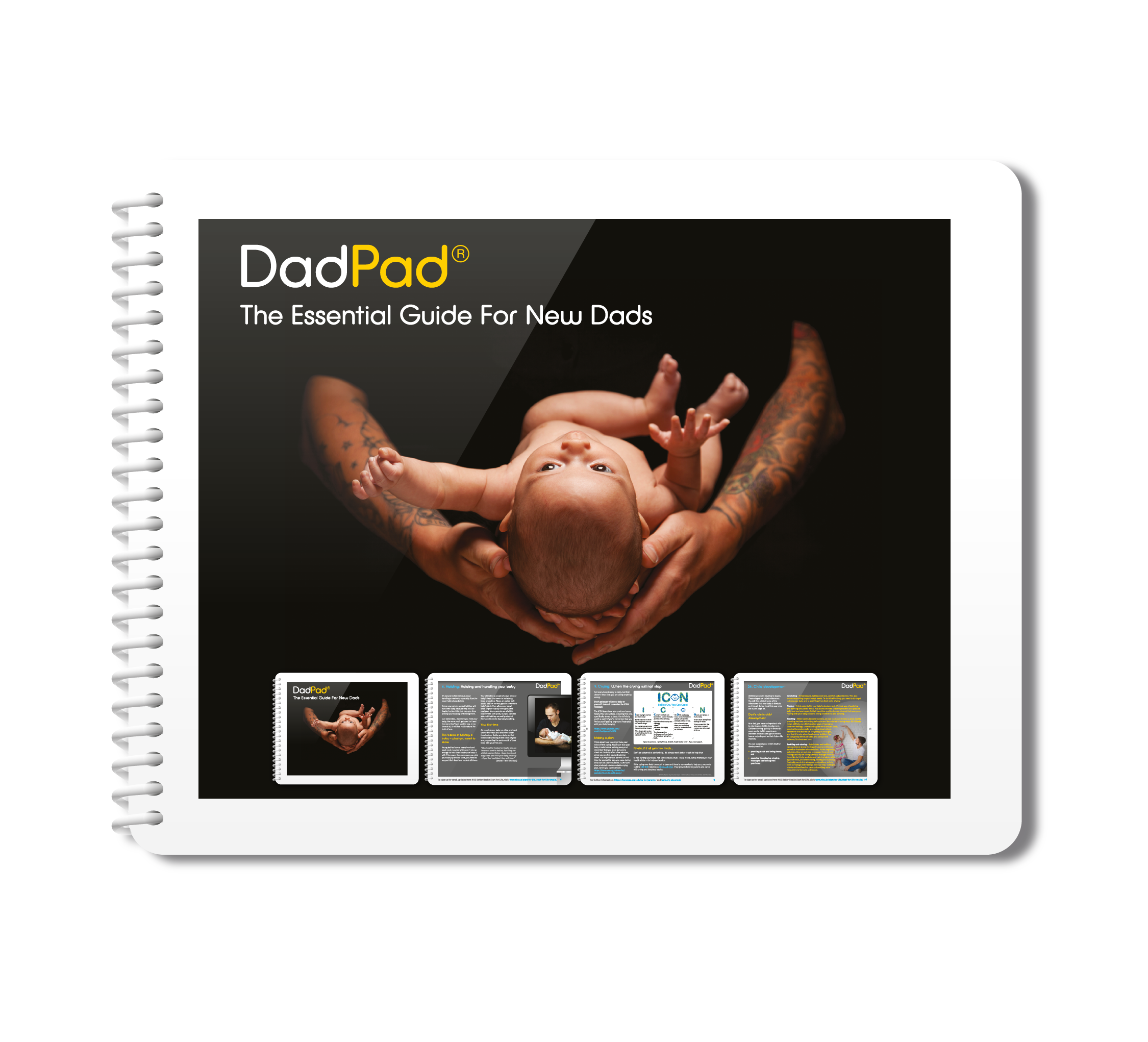 New 2023 version front cover of the DadPad.