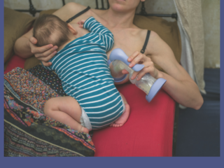 Image of breastfeeding mother breast pumping